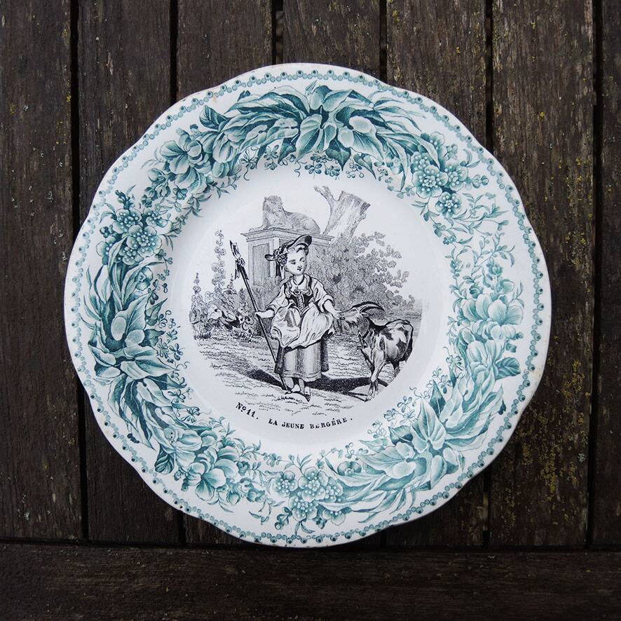 3 old talking plates – Creil & Montereau