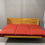 Mid-century folding sofa bed by Drevotvar, 1970s, Czechoslovakia