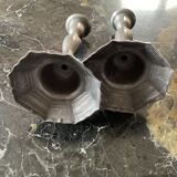 Pair of vintage stamped brass candlesticks