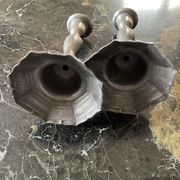 Pair of vintage stamped brass candlesticks