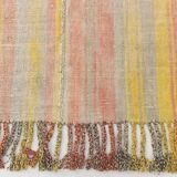 5x7 Pale Red & Yellow Striped Kilim Rug, 147x229Cm