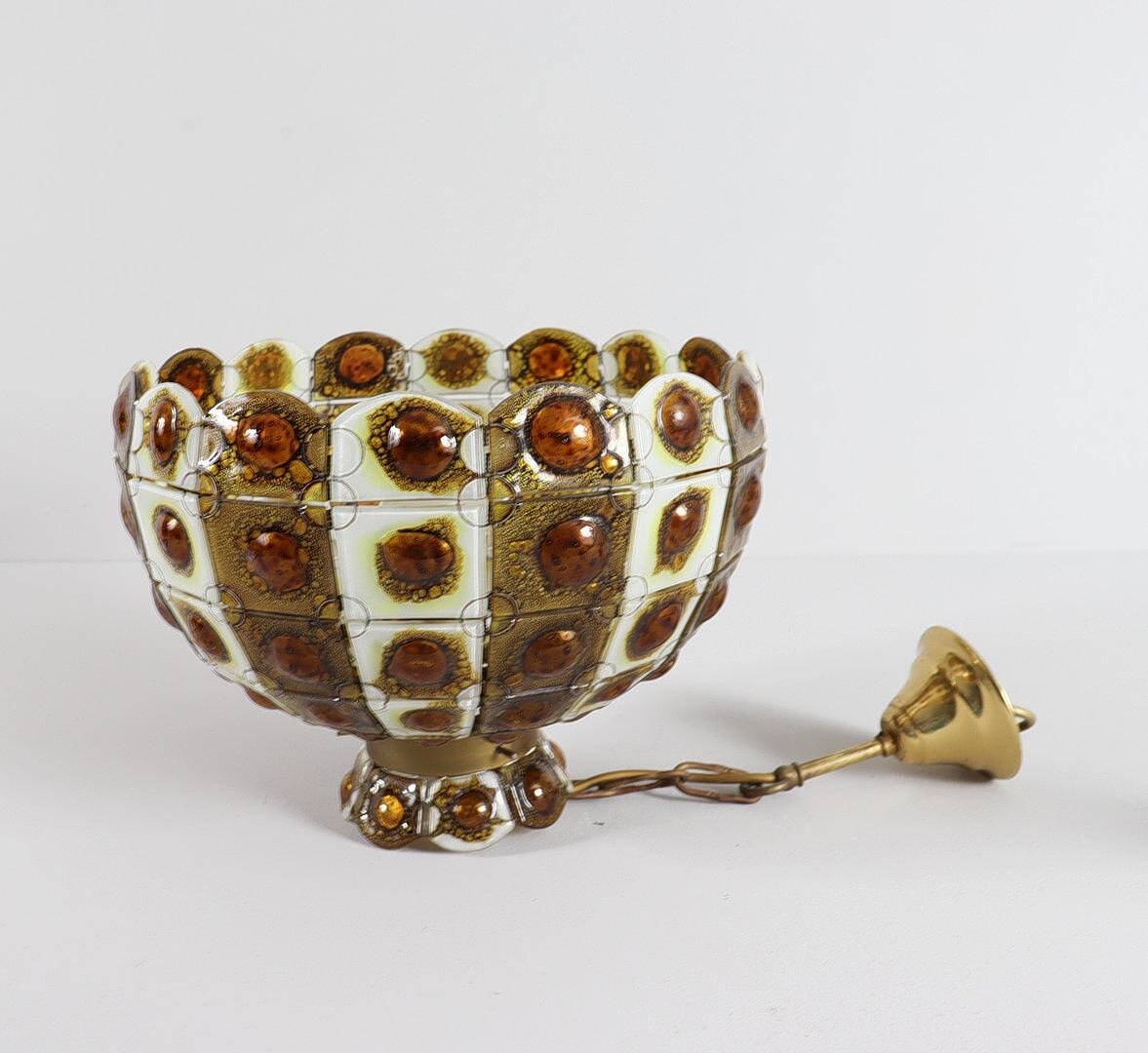 Felipe Delfinger. Brutalist ceiling lamp/ceiling light by Felipe Delfinger for Feders, 1970s.