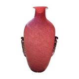 Art deco style pink glass vase