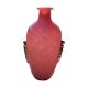 Art deco style pink glass vase
