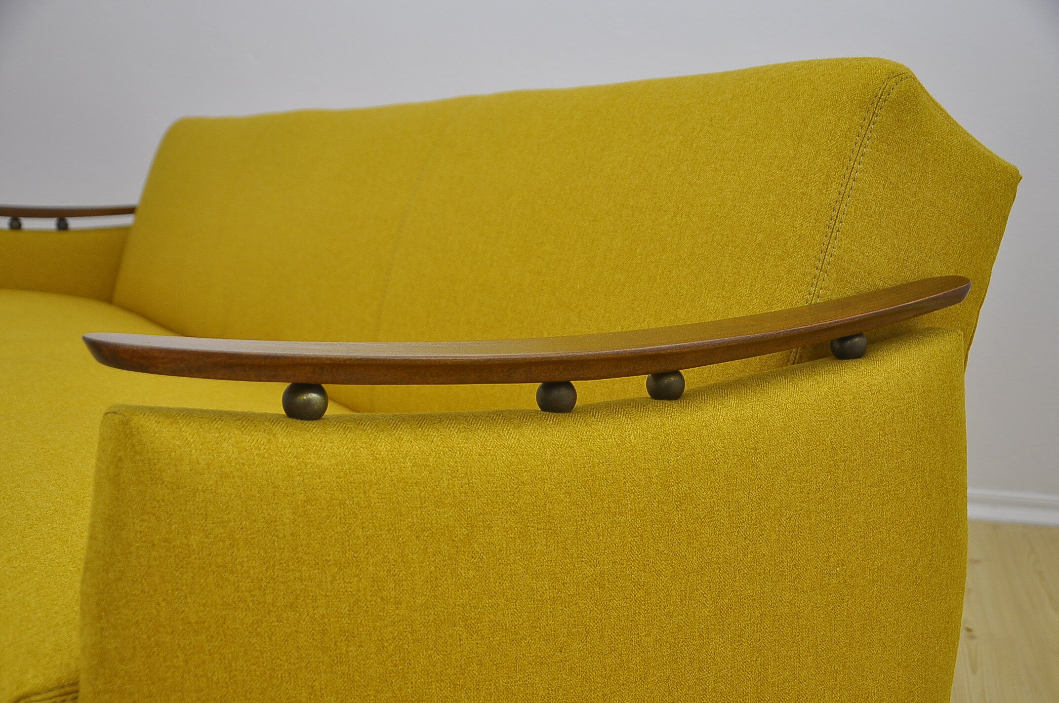 Daybed sofa with fold-out function, 1950s
