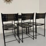 6 chaises en cuir « 101 » design italien Belotti Alias 1980 vintage