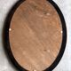 Oval mirror in wood and beveled ice - 88 cm by 63 cm