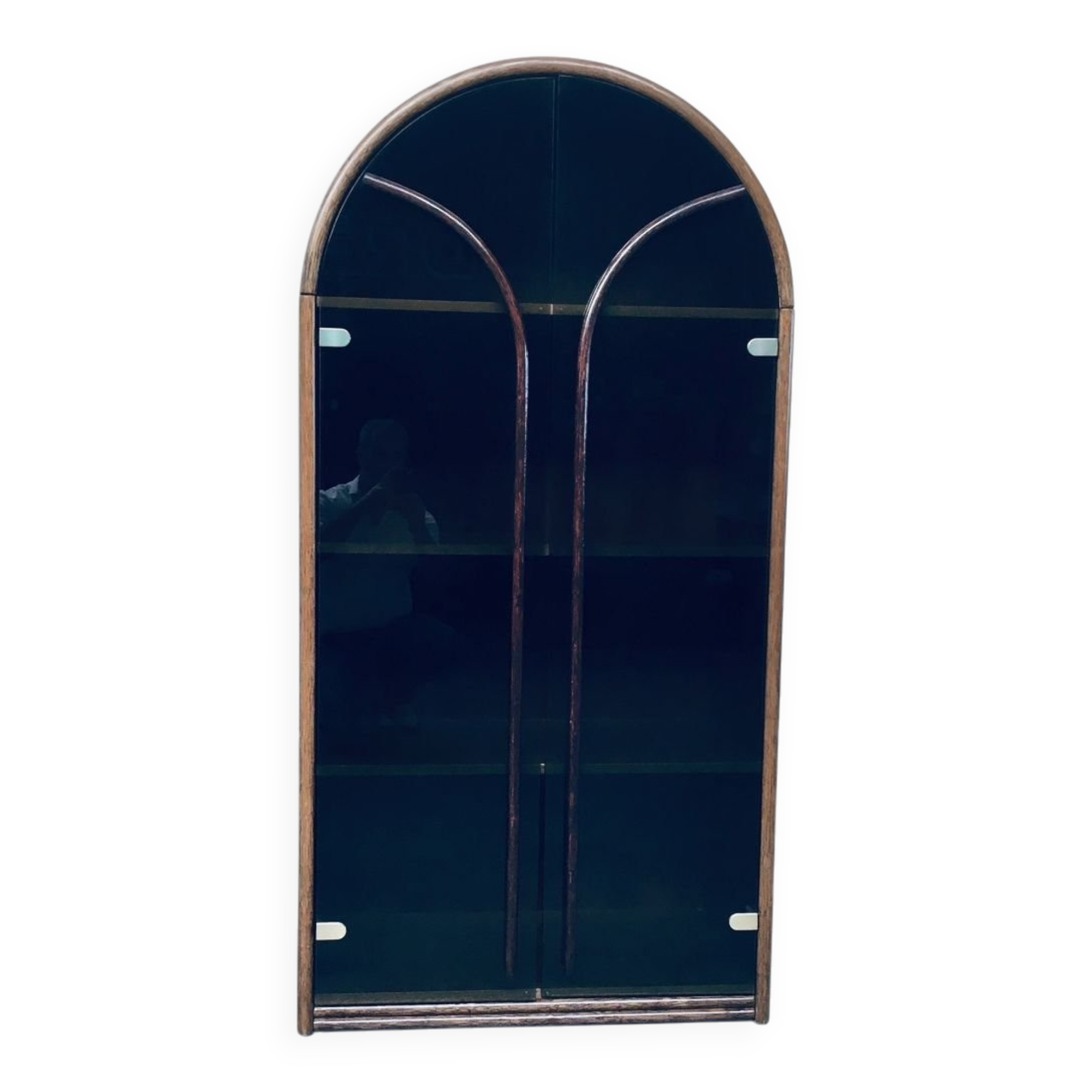 Rattan Bamboo High Board Display Chest, 1970s