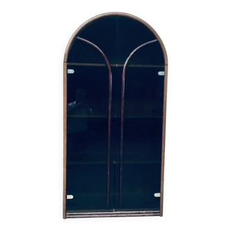 Rattan Bamboo High Board Display Chest, 1970s