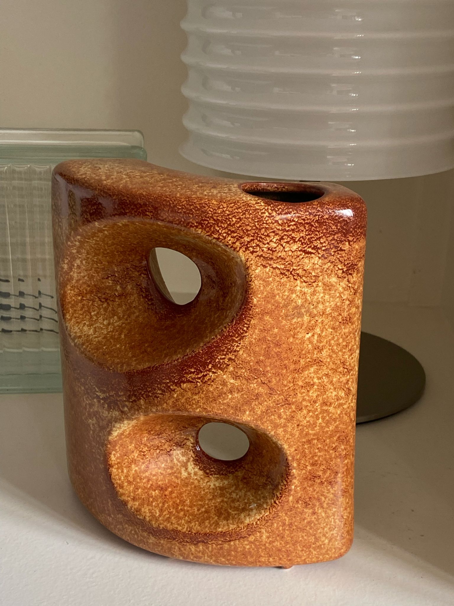Vase en céramique Roberto Rigon Bertoncello Italie années 60