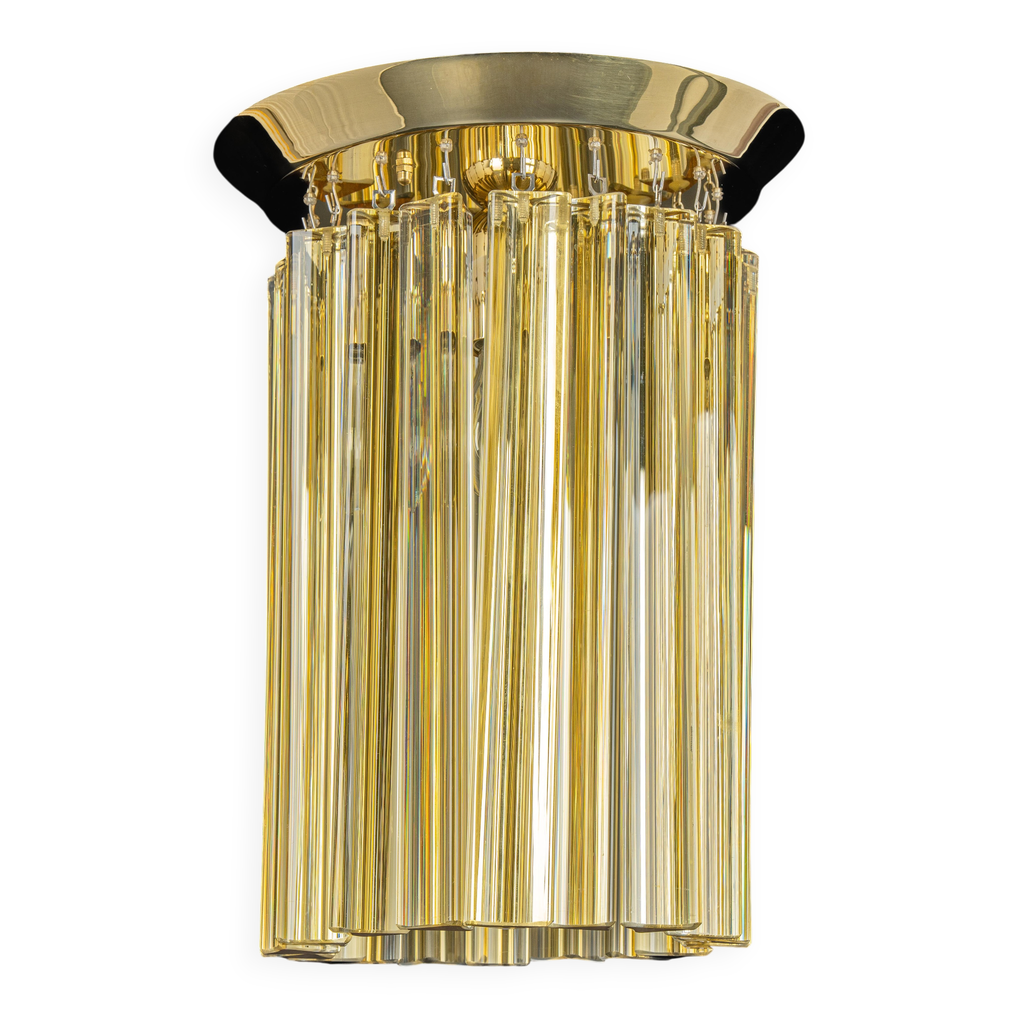 Small Murano glass ceiling light designed by Venini for Kalmar, Austria, 1970s.