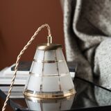 Vintage amber portable lamp