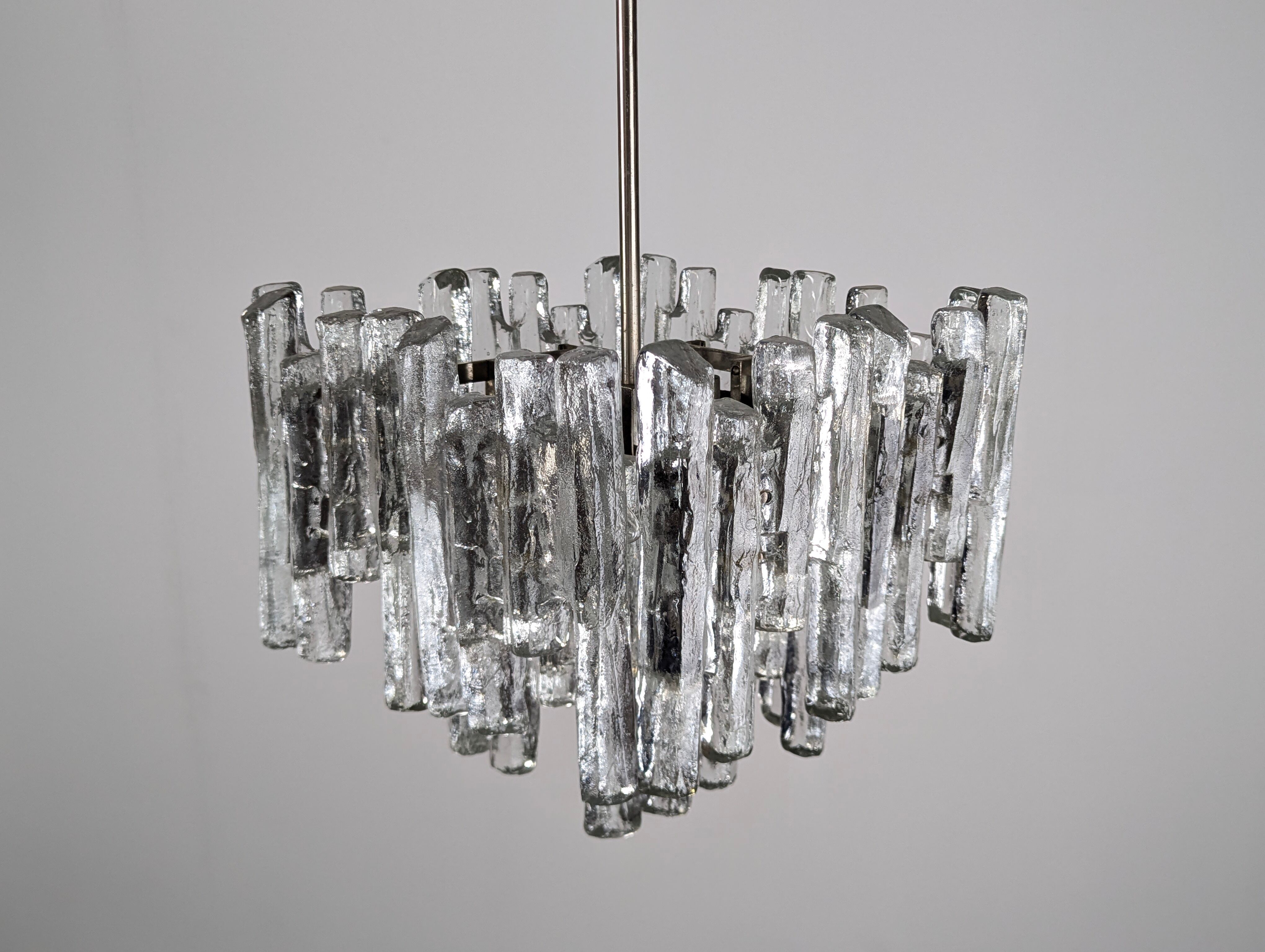 Ice Glass Lamp by J.T. Kalmar 1970s
