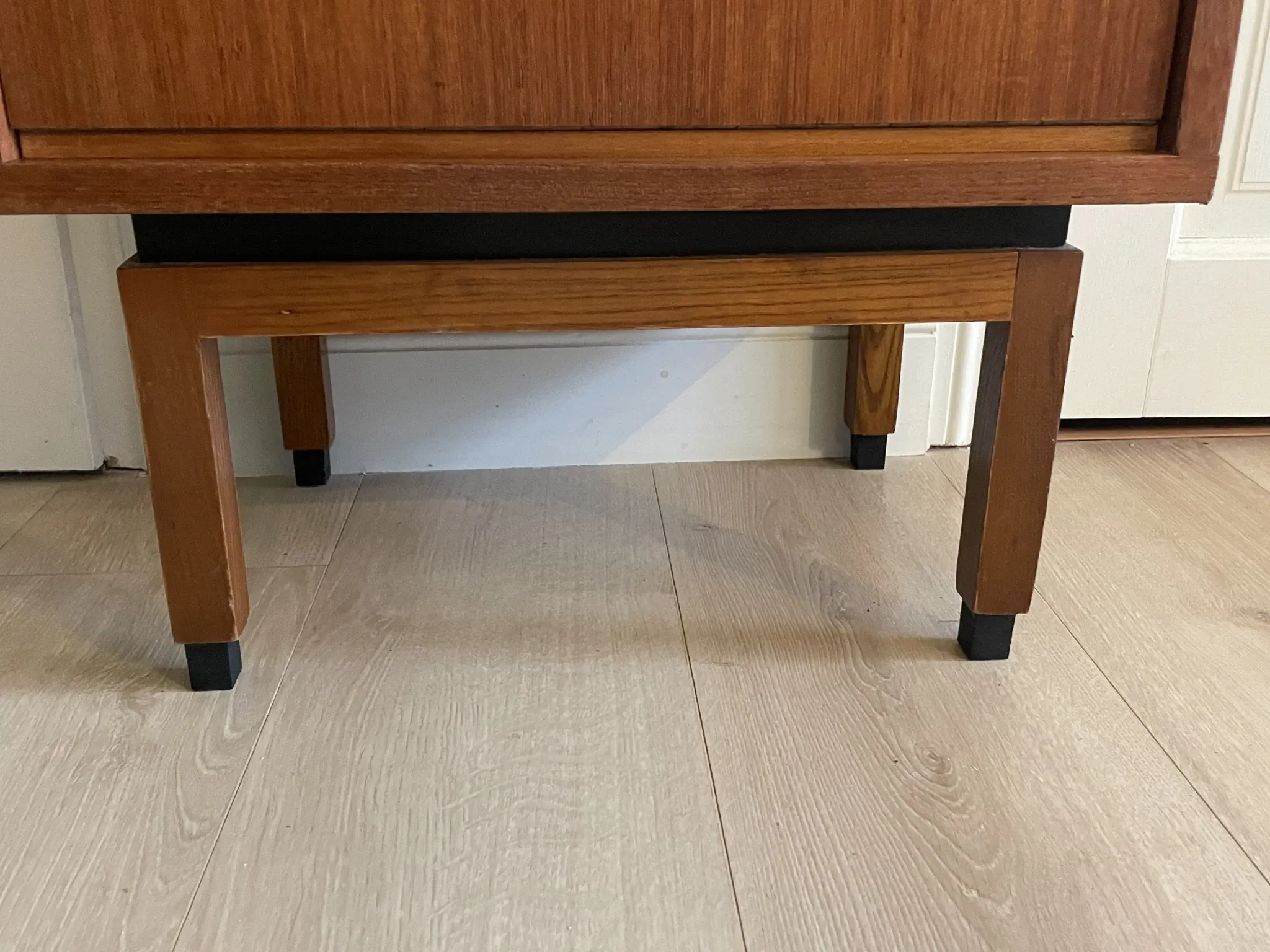 Mid-century teak bedside table, Scandinavian style, brand MDK.