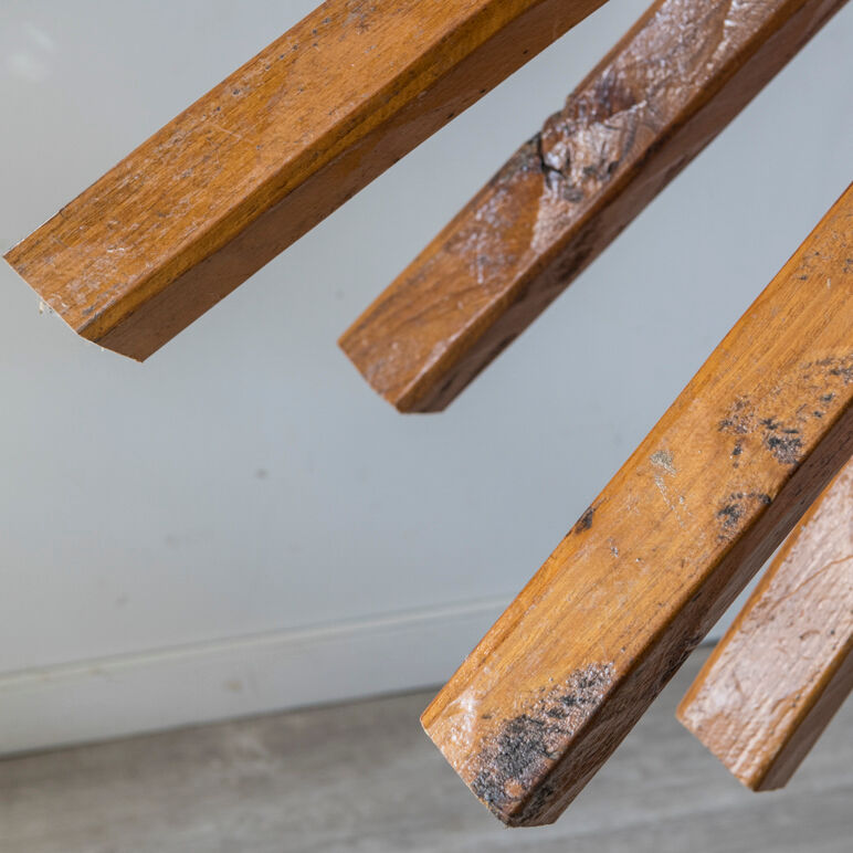 Set of 8 brutalist stools