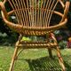 Paire de fauteuils rotin corbeille vintage