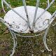Paire de fauteuils de jardin anciens fer plein métal