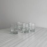 Set of 6 thick octagonal water glasses