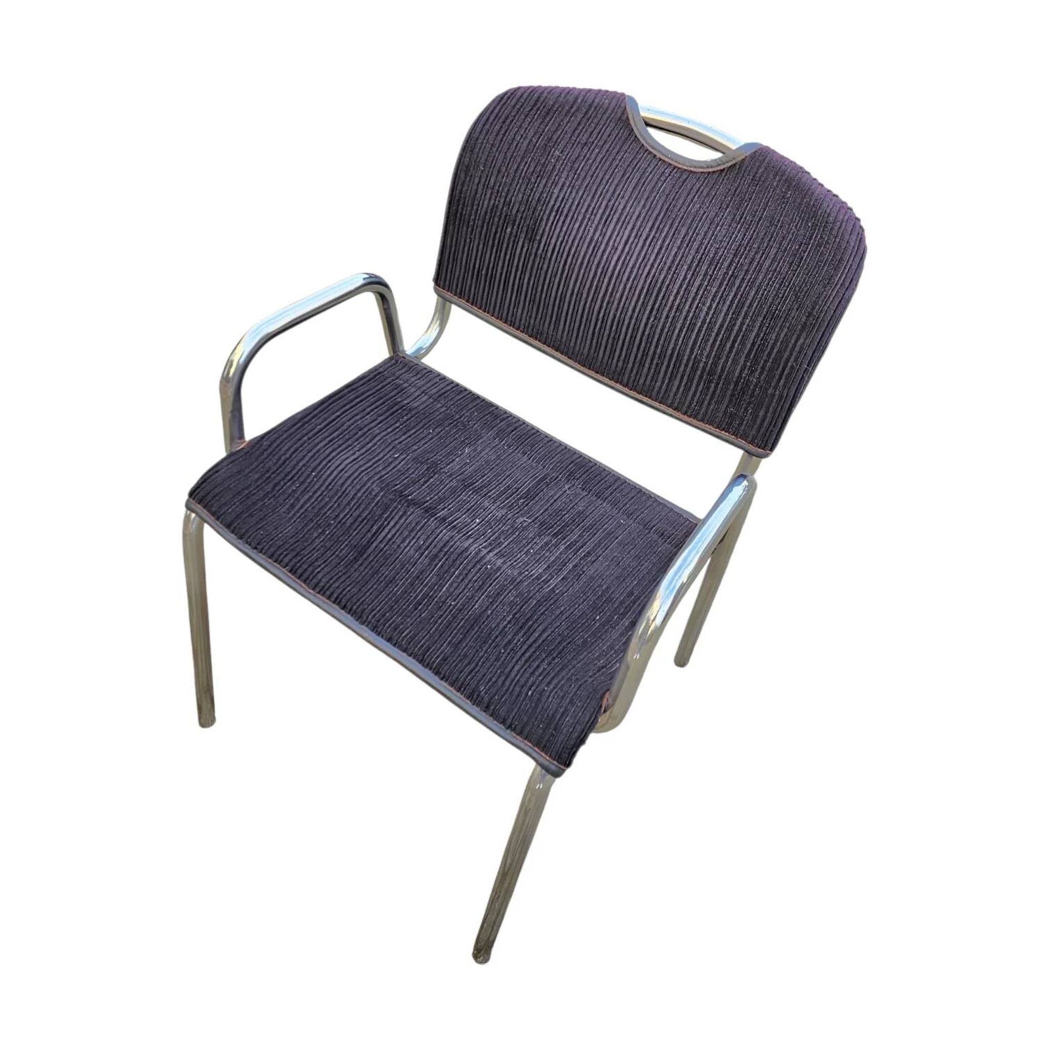 4 x black upholstery Castiglietta dining chairs by Castiglioni for Zanotta / Italy 1960s