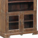 Bibliotheque armoire vaisselier marron vieux teck piece d'origine
