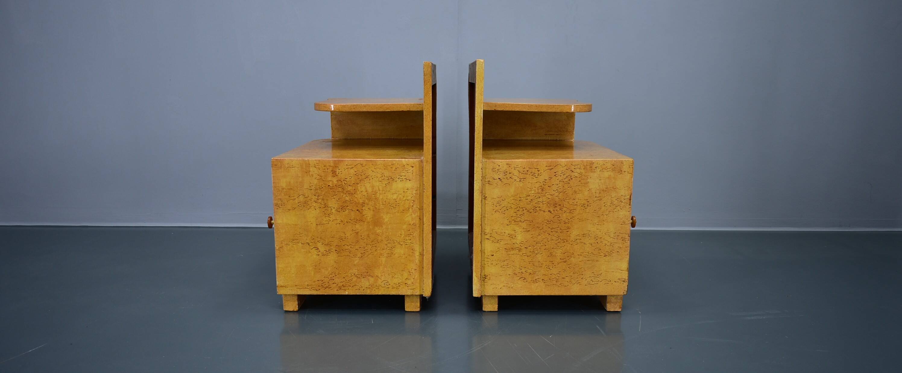 Set of two night stands by Jindřich Halabala for UP Zavody, 1939s