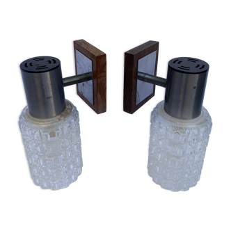 Pair of vintage wall lamps 60s