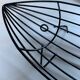 Basket in black lacquered metal "fish"