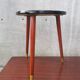 Ancient Tabouret Formica Feet Compas Tripodes Wood - Vintage Brass Bout