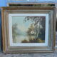 Old landscape painting signed vernon framed
