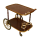 Desserte vintage à roulette