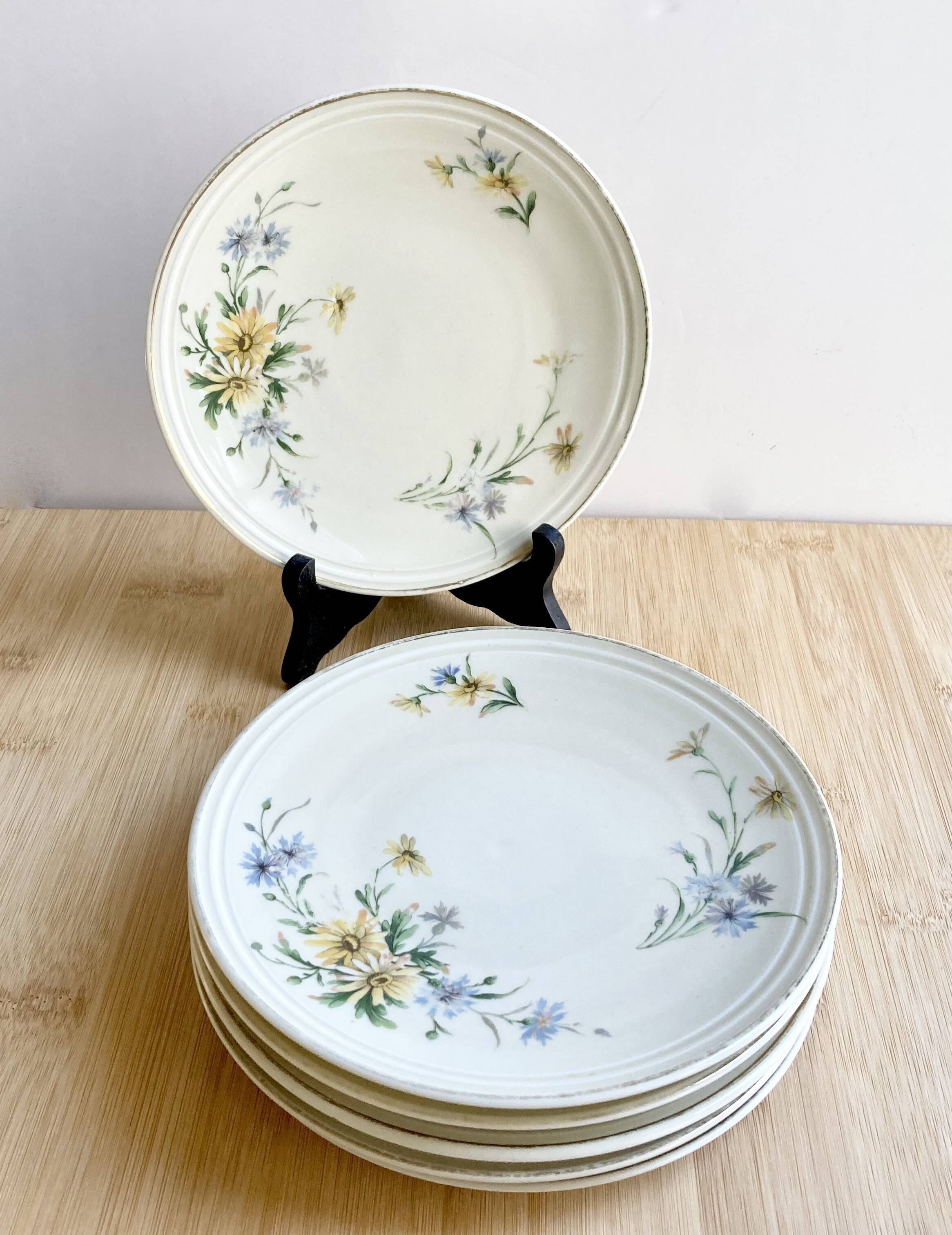 6 Limoges porcelain dessert plates 1915