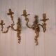 Pair of bronze sconces, mid-18th century