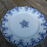 Large round ceramic dish Longwy model Rouen