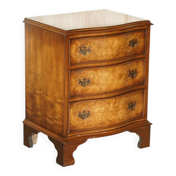 Vintage Walnut Burr Commode Serpentine Bevan Funnell