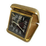 Old europa 2 travel alarm clock with 70's vintage gold case