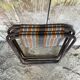 Pair of Folding Camping Fishing Stools Metal Tube + Vintage Fabric #E31