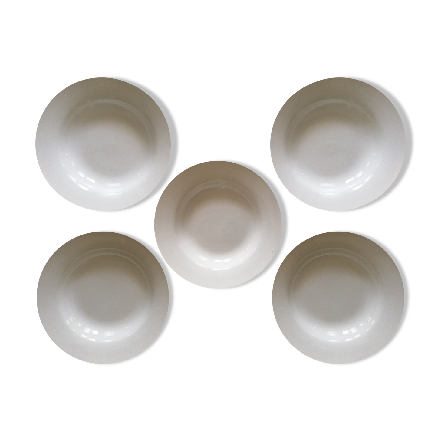 Lot de 5 assiettes creuses Digoin Sarreguemines