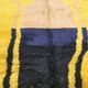 Handmade yellow Berber rug, size 160 x 240 cm