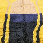 Handmade yellow Berber rug, size 160 x 240 cm