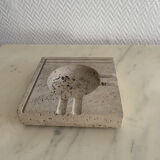 Square ashtray rough stone