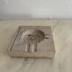 Square ashtray rough stone