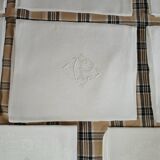 11 antique linen napkins