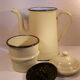 Yellow enamel coffee maker