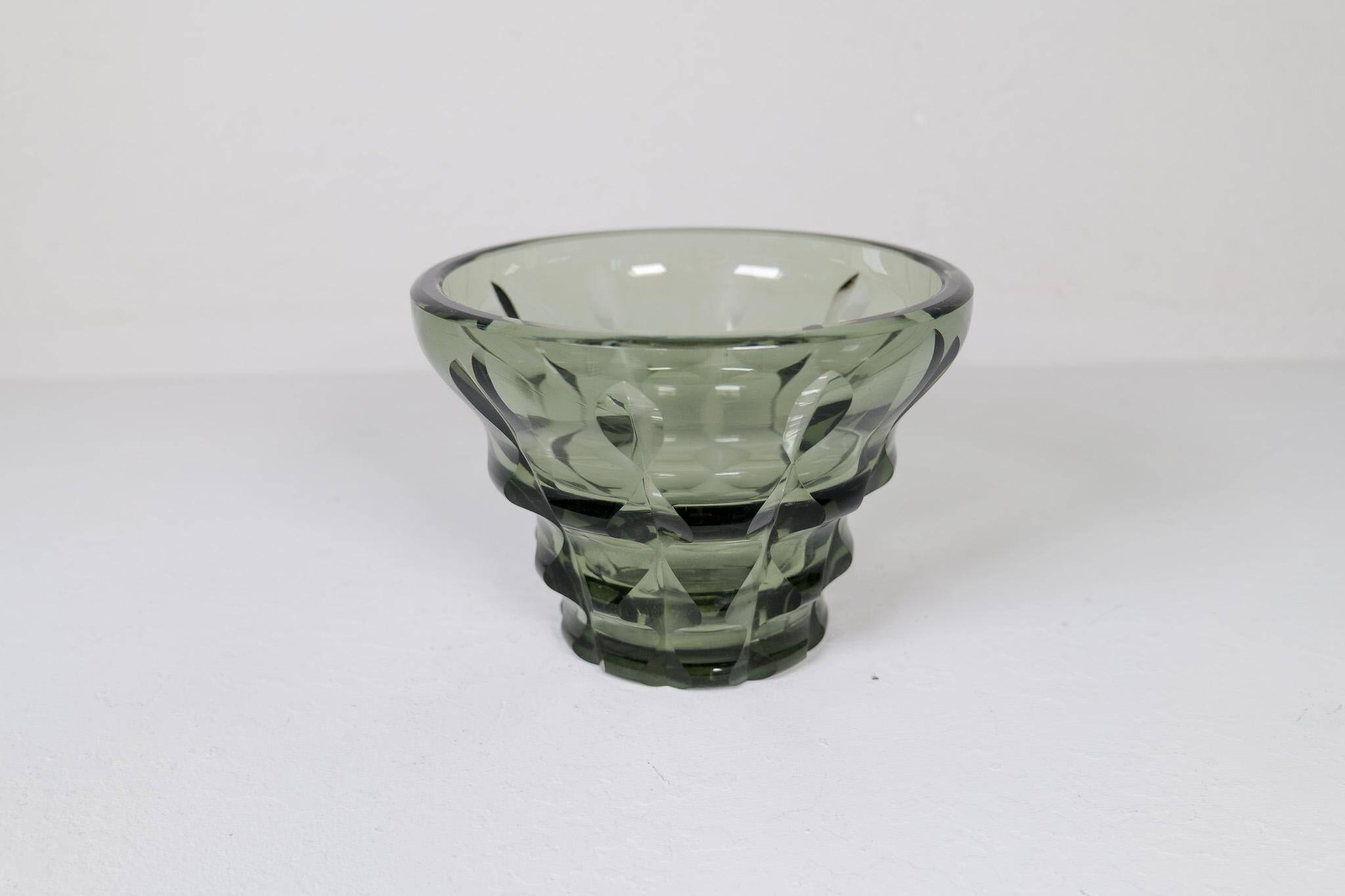 Art Deco glass bowl Sweden 1930s