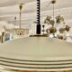 Glass and brass pendant light in the style of Pietro Chiesa, Italy 1970s