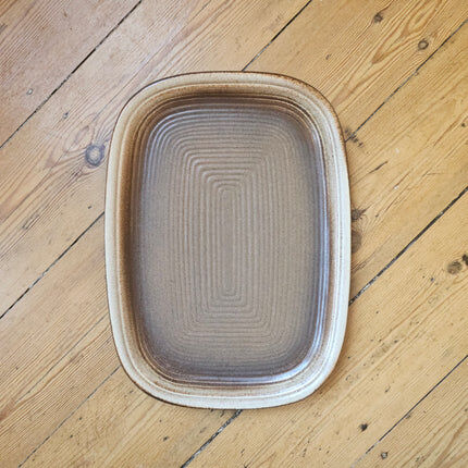 Large rectangular serving dish in Gerzit stoneware, W. Germany - 1970s