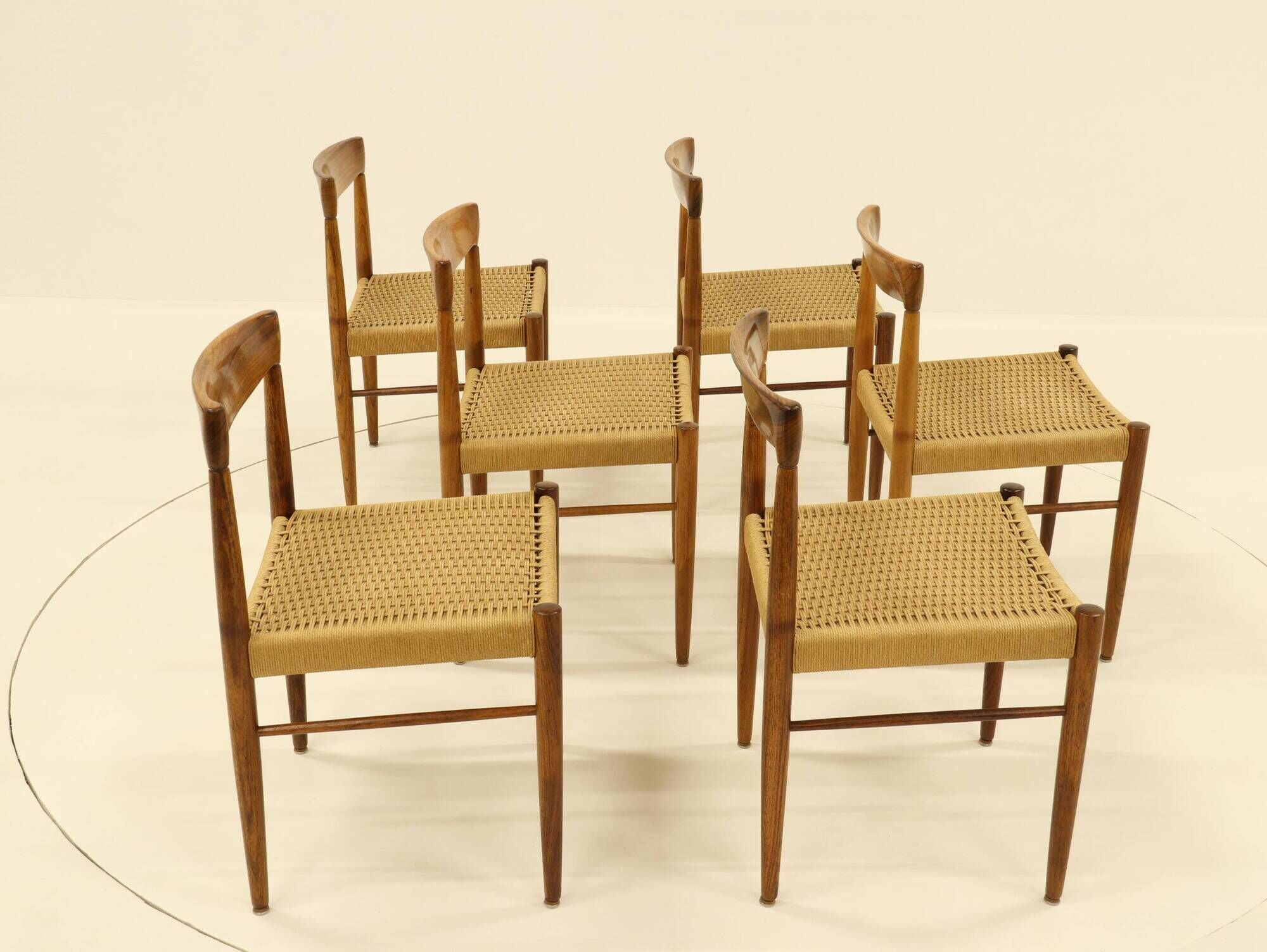 Set of 6 Rosewood Dining Chairs by H.W.Klein for Bramin, Denmark, 1960s