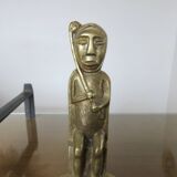 Anton Prinner, pair of Shaman fire dogs in gilded bronze, monogrammed, 1930