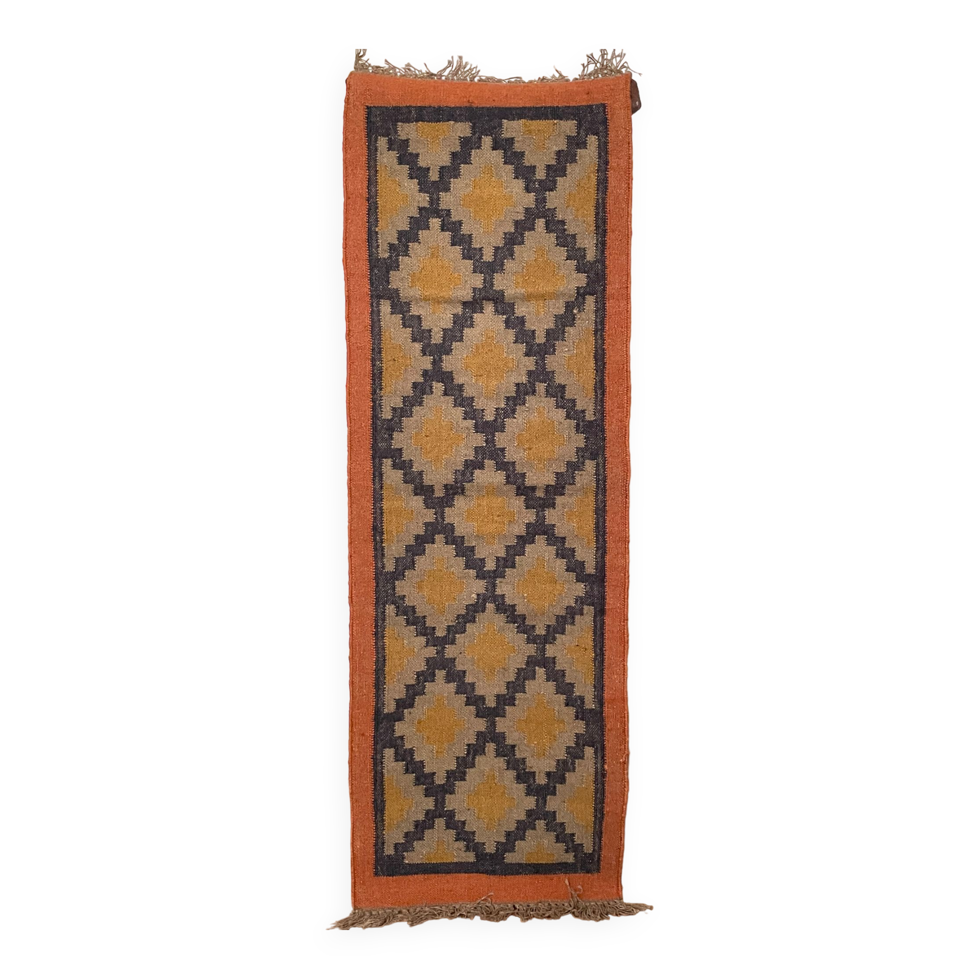 Tapis en jute et coton tissé à la main