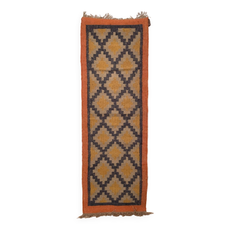 Hand woven jute and cotton floor runner